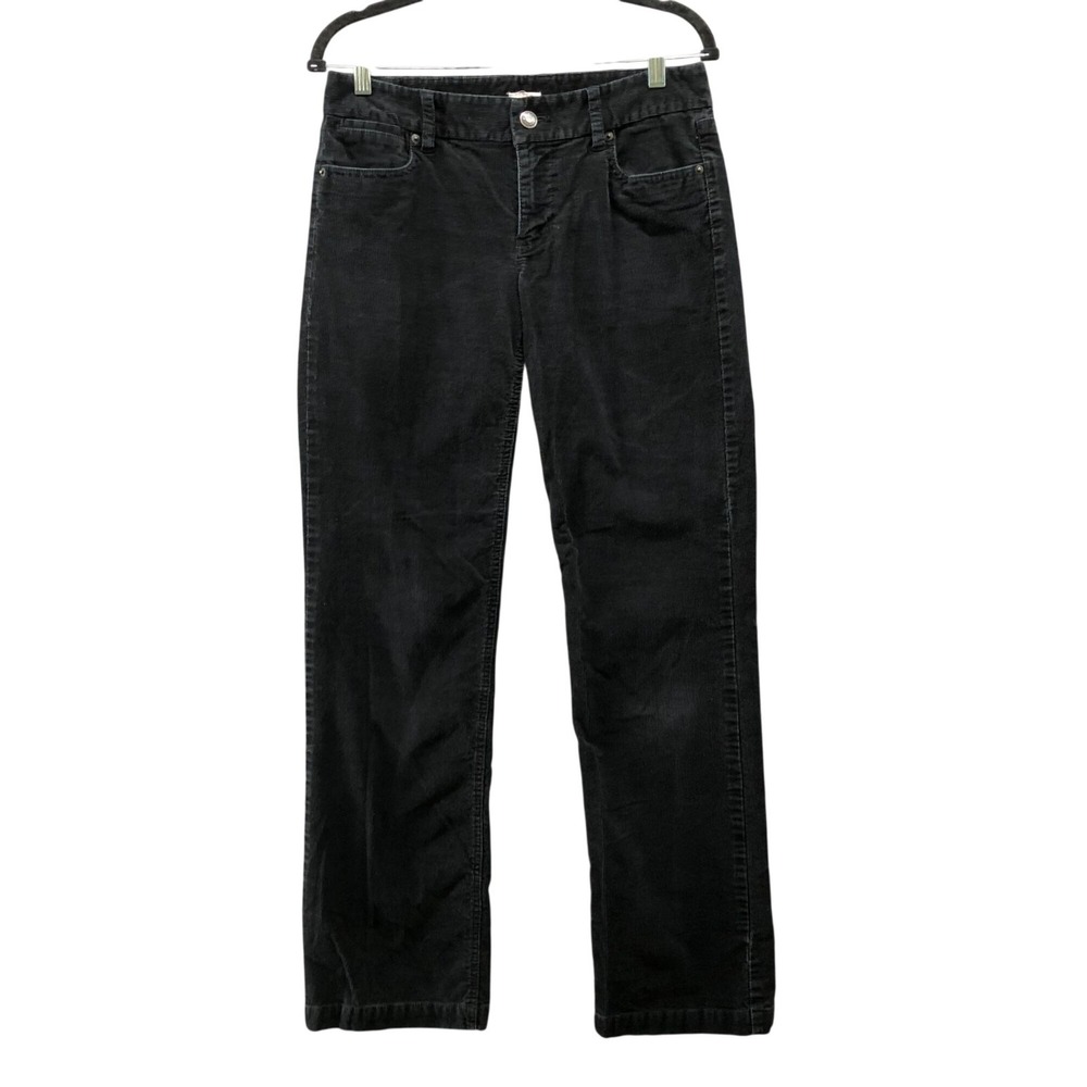 Y2K J.Crew Black Low Rise Corduroy Boot Cut Pants Womens 29 2010s Preppy